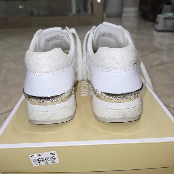 Michael Kors Allie White Glitter Women's Trainers - Picture 4 of 8